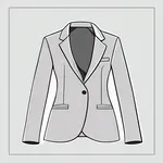 gray notched lapel blazer image